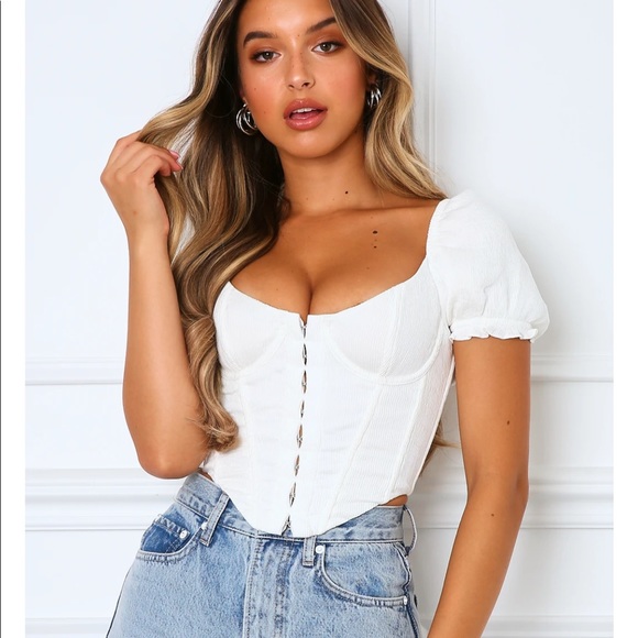 White Fox Boutique Tops - White Fox White Selfless Bustier